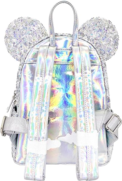 Loungefly X LASR Exclusive Disney Holographic Sequin Minnie Mini Backpack