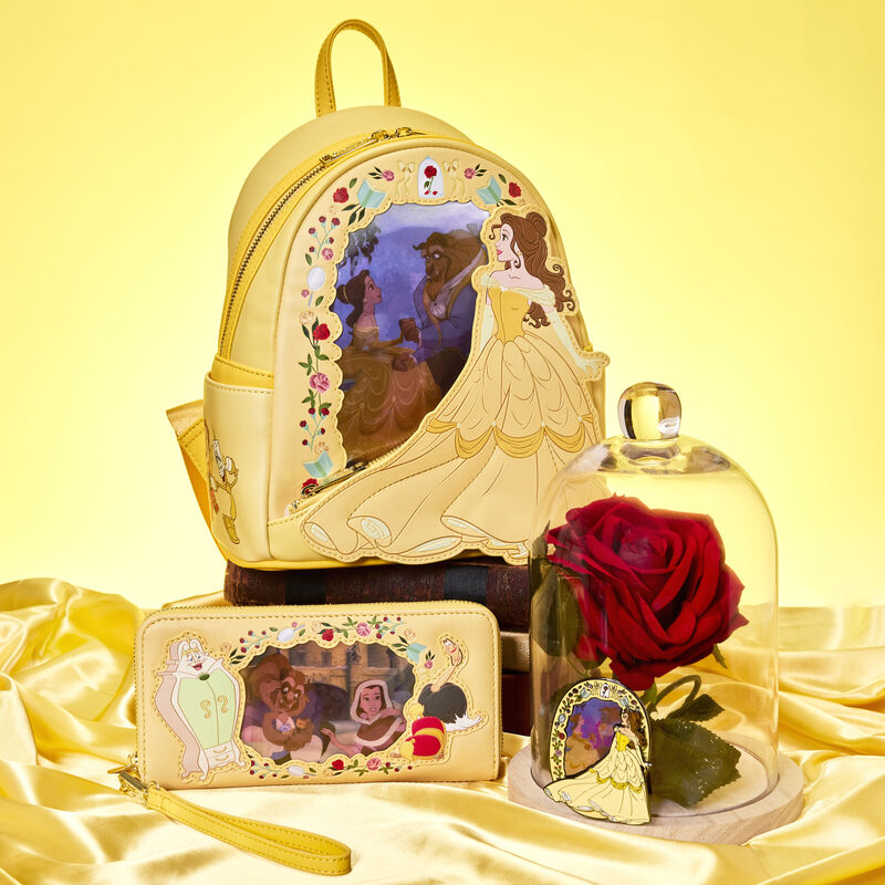 Loungefly x Disney Beauty and the Beast Princess Series Lenticular Mini Backpack