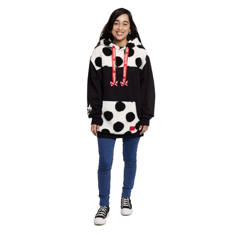 Loungefly x Disney Minnie Mouse Rocks the Dots Sherpa Unisex Hoodie