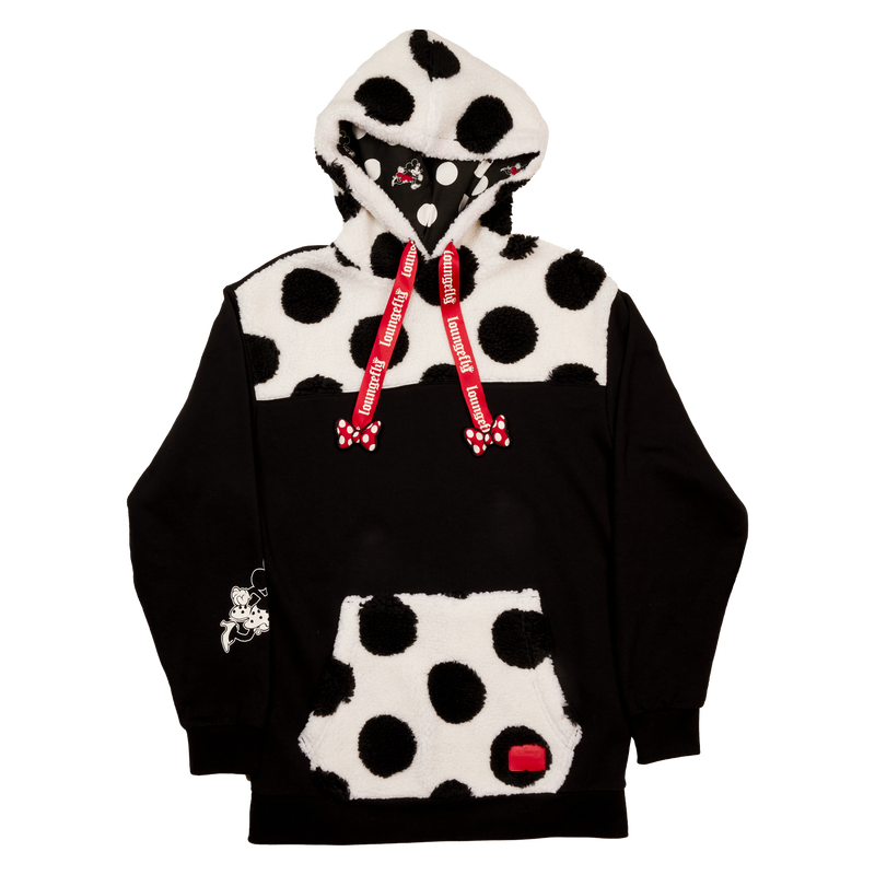 Loungefly x Disney Minnie Mouse Rocks the Dots Sherpa Unisex Hoodie