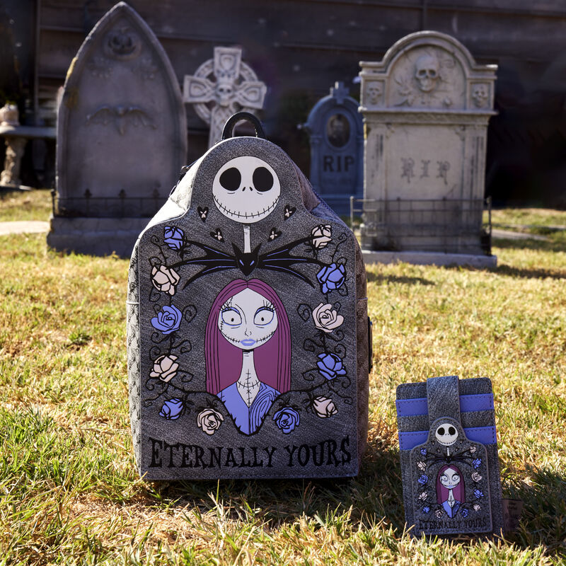 Loungefly x Nightmare Before Christmas Jack & Sally Eternally Yours Tombstone Mini Backpack