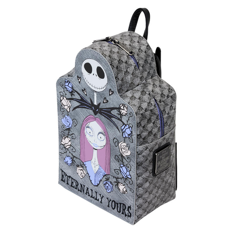 Loungefly x Nightmare Before Christmas Jack & Sally Eternally Yours Tombstone Mini Backpack