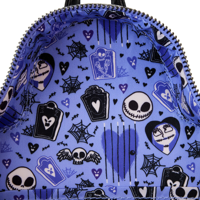 Loungefly x Nightmare Before Christmas Jack & Sally Eternally Yours Tombstone Mini Backpack