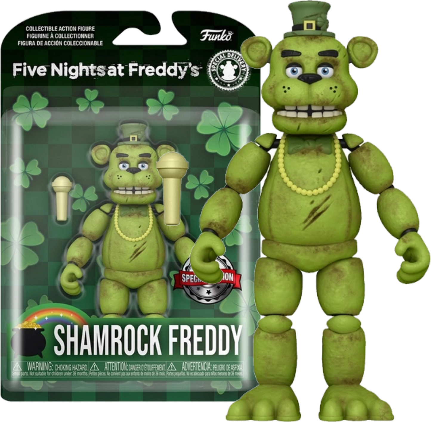 Shamrock Freddy Five Nights at Freddy's Special Delivery Special Edition Funko Action Figure