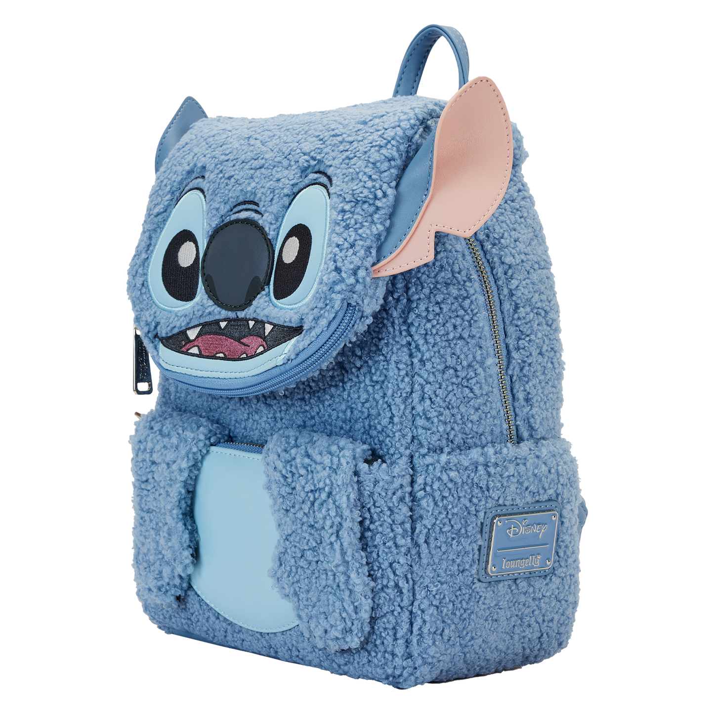 Loungefly x Disney Stitch Plush Pocket Mini Backpack