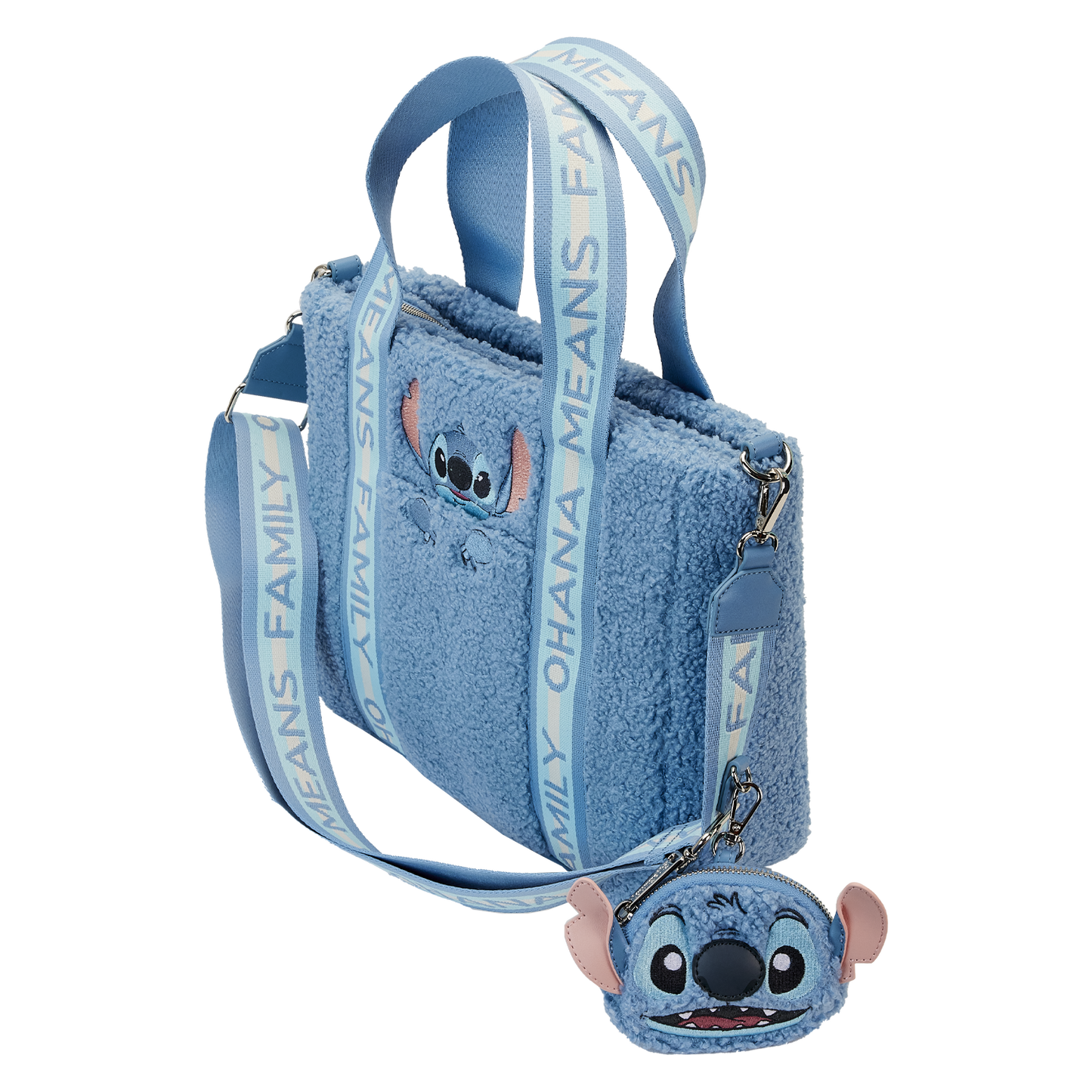 Loungefly x Disney Stitch Plush Tote Bag With Coin Bag