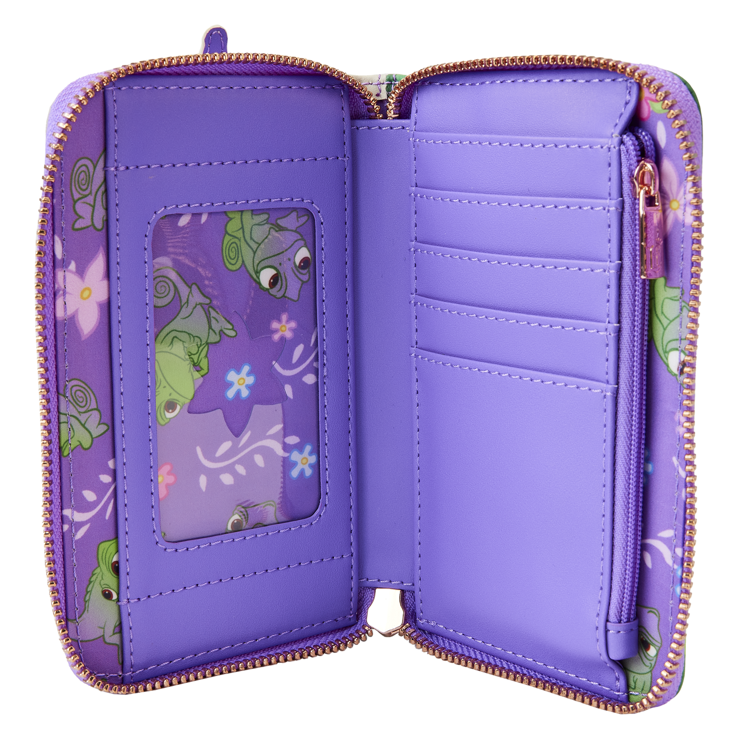 Loungefly x Disney Tangled Rapunzel Swinging From Tower Zip Around Purse
