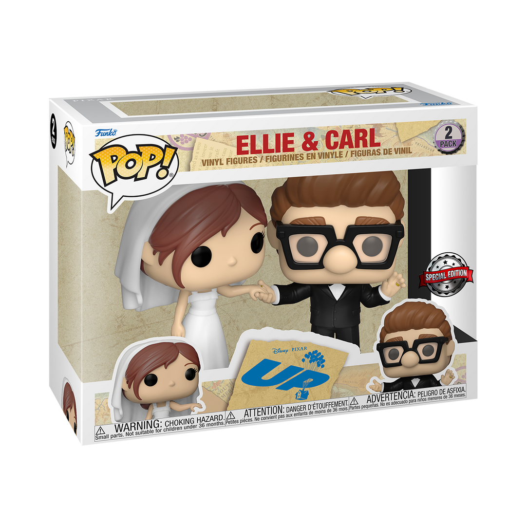 Up Ellie & Carl Wedding Day Special Edition 2 Pack Funko Pop! Vinyl Figures