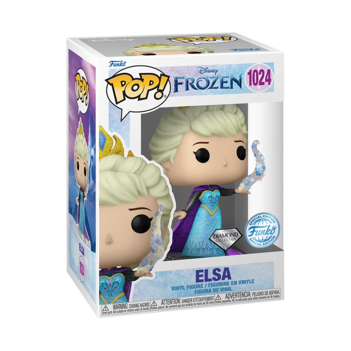 Elsa with Snowflakes Disney Frozen Disney Princess Exclusive Diamond Funko Pop! Vinyl Figure