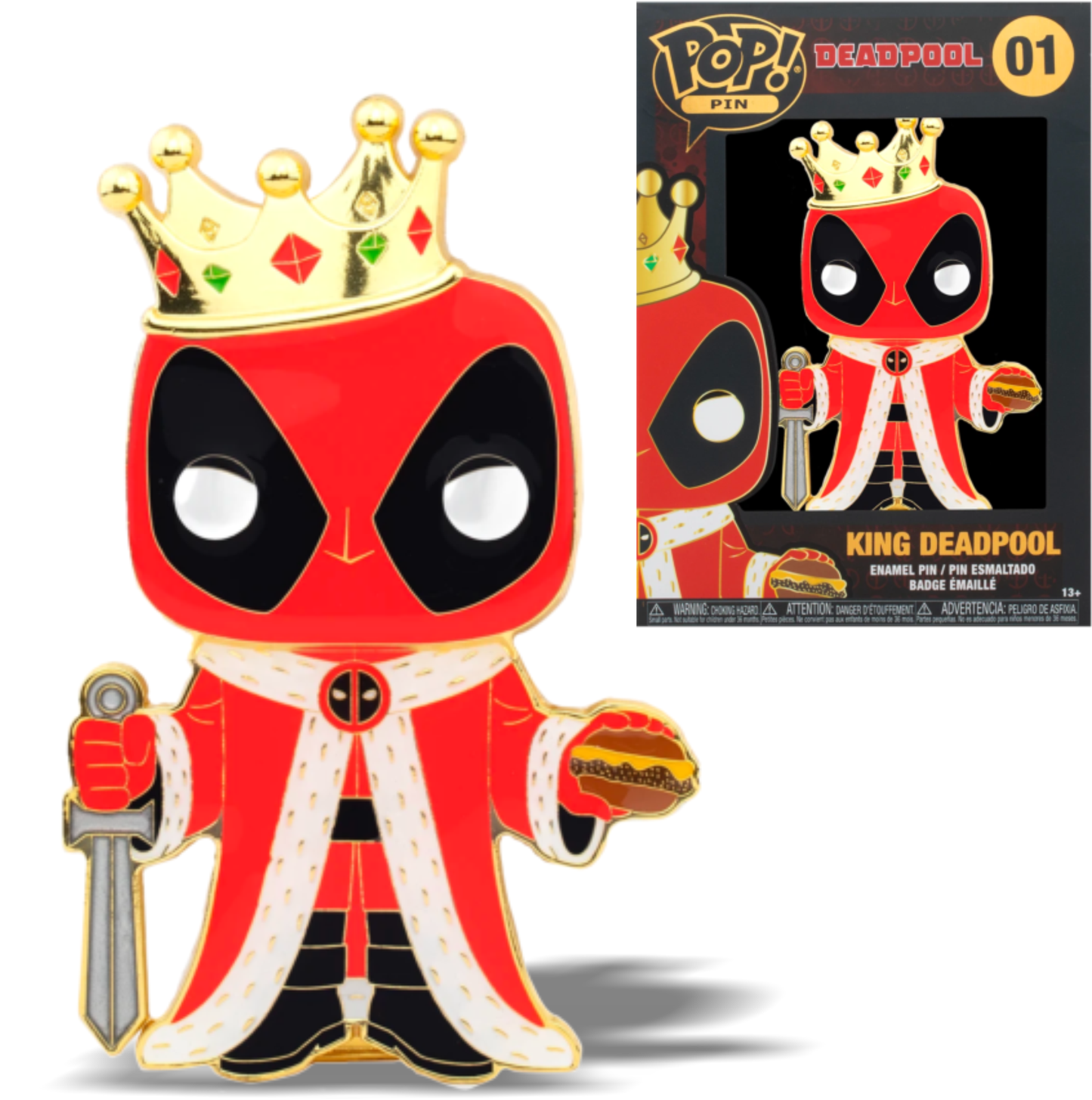 Deadpool - King Deadpool Funko Pop! Enamel Pin