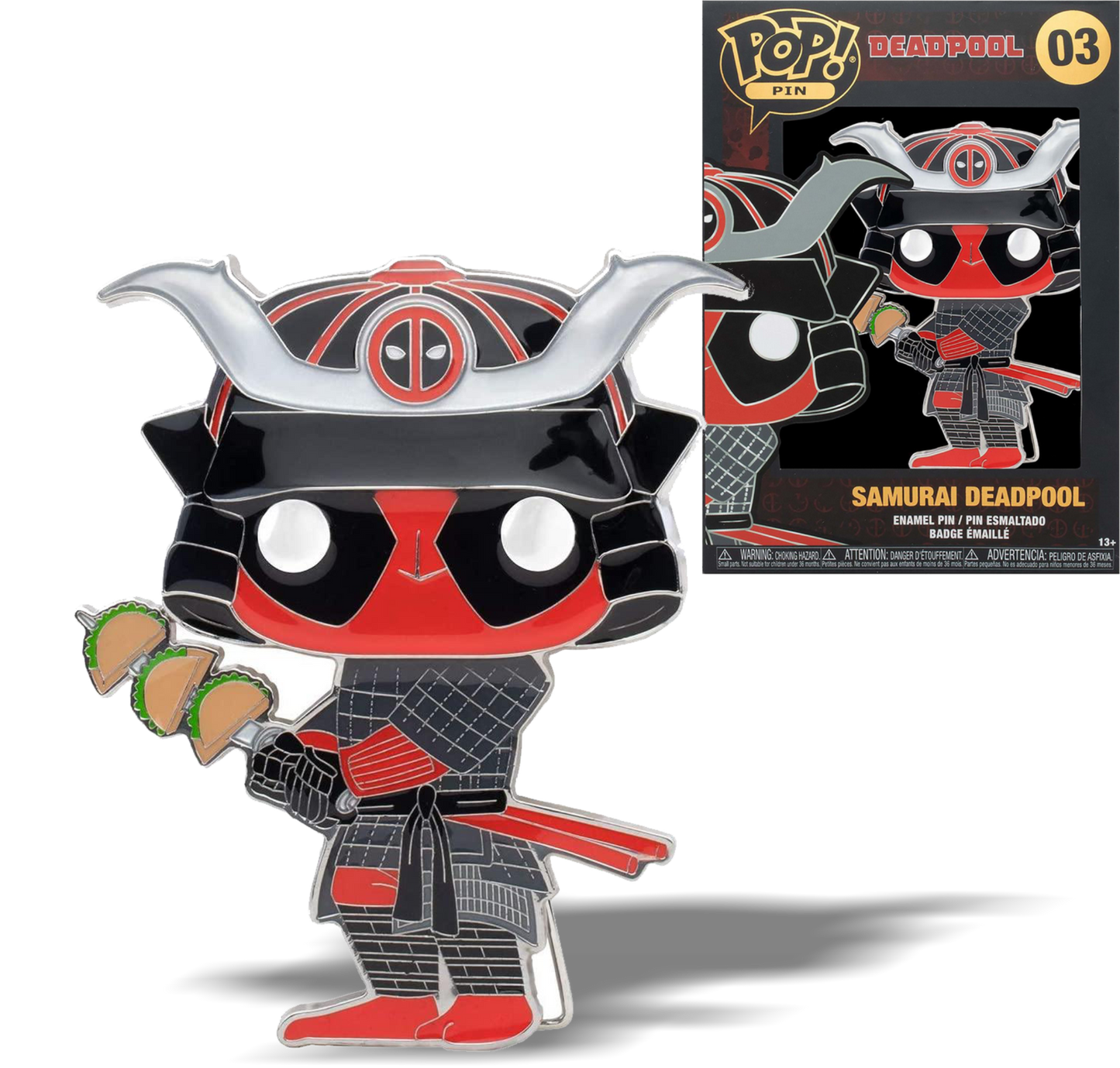 Deadpool Samurai Taco Deadpool Enamel Funko Pop! Pin