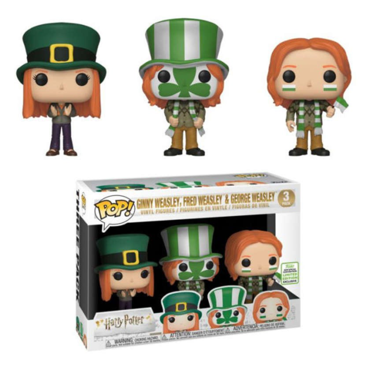 koolaz-ltd - Harry Potter - Ginny , Fred & George Weasley World Cup Pop! 3 Pack Vinyl Figure Covention Exclusive - Funko - Pop Vinyl