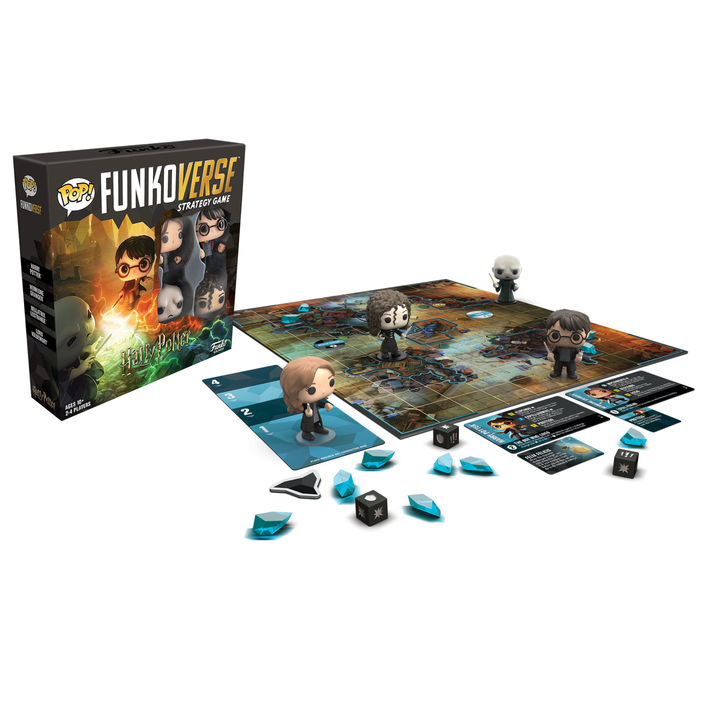 Harry Potter - Harry, Hermione, Bellatrix & Voldemort Pop! Funkoverse Strategy Game 4-Pack