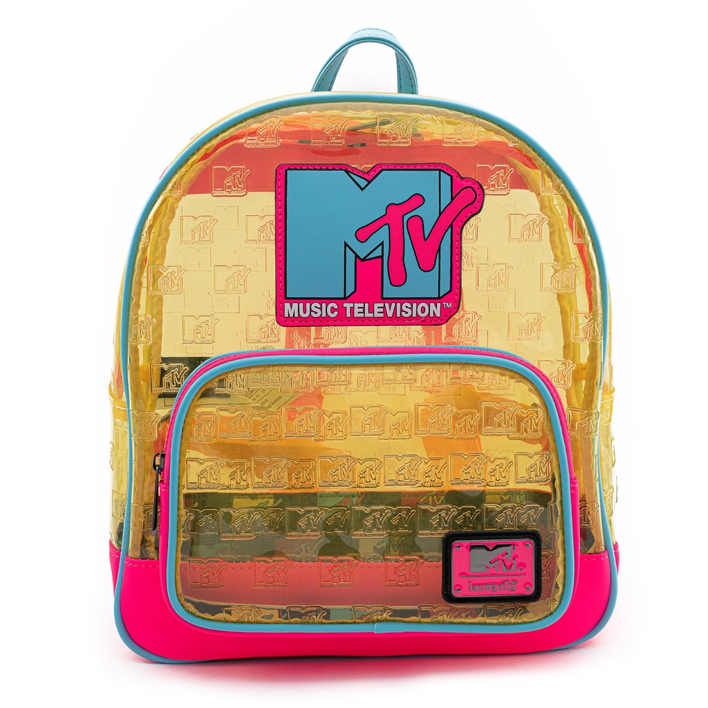 Loungefly X MTV Clear Debossed Logo Mini Backpack