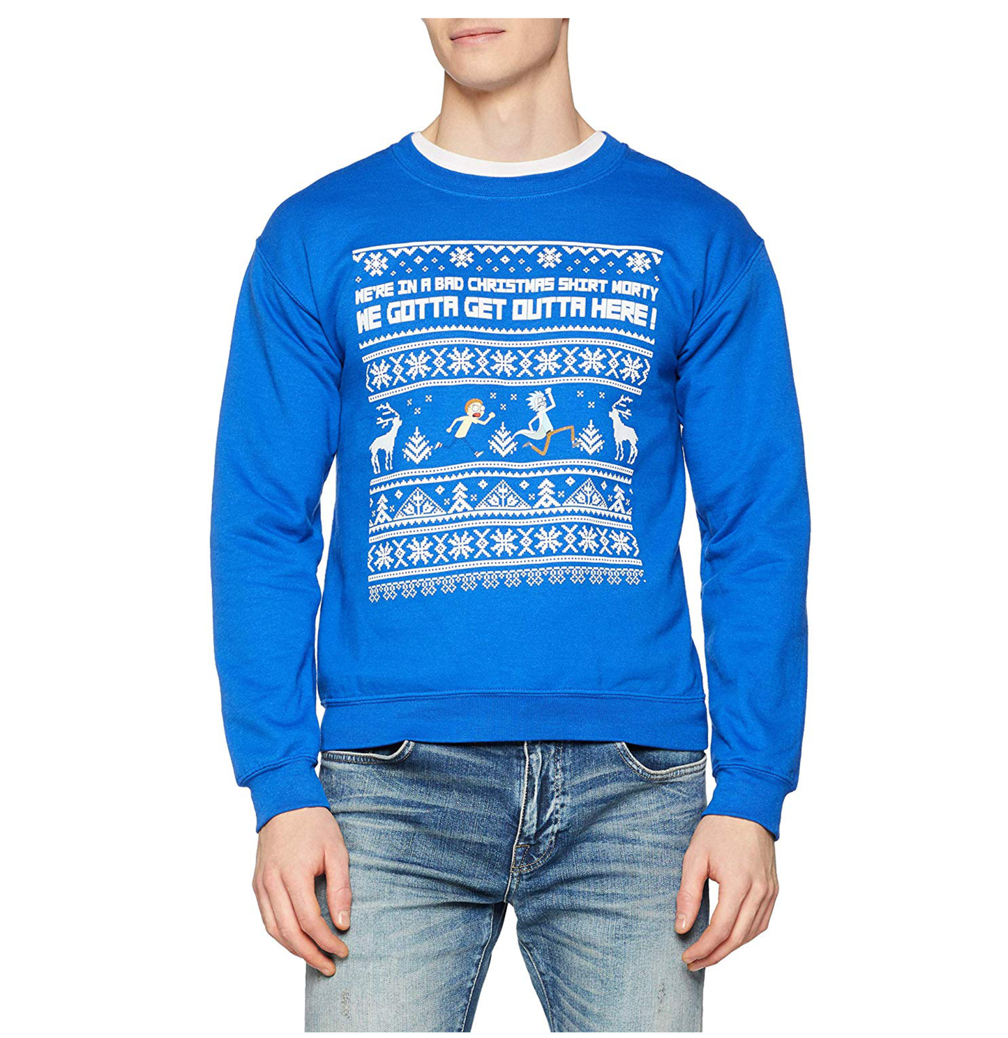 koolaz-ltd - Rick and Morty Men's Bad Christmas Crewneck - Koolaz Ltd - Crewneck