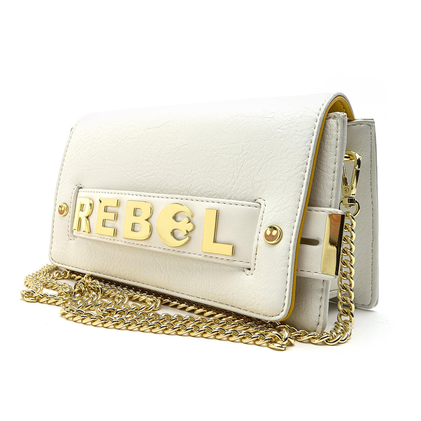 Loungefly x Star Wars Gold Chain Rebel Clutch Crossbody Bag