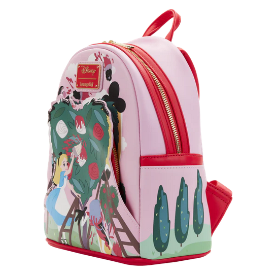 Loungefly x Disney Alice In Wonderland Painting The Roses Red Mini Backpack