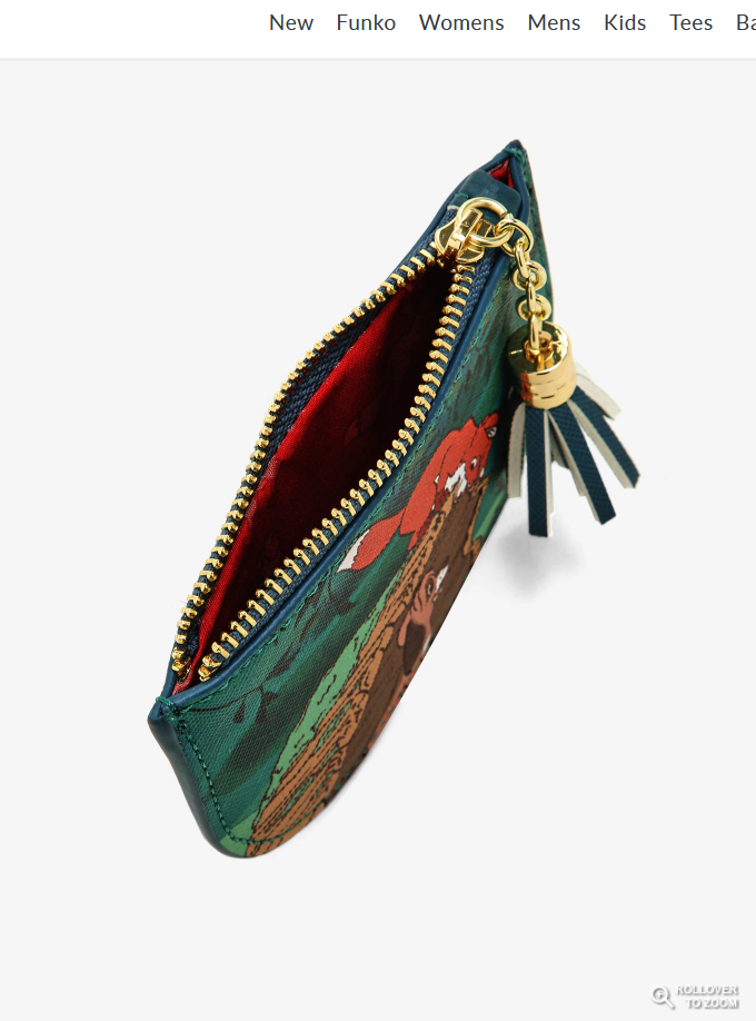 Loungefly x The Fox and the Hound Peekaboo Log 4” Faux Leather Card Holder