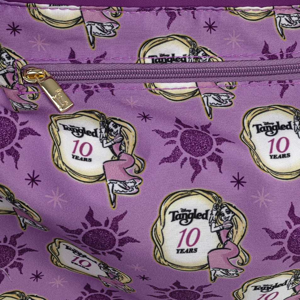 Loungefly x Disney Tangled Floating Lights Hardware Crossbody Bag