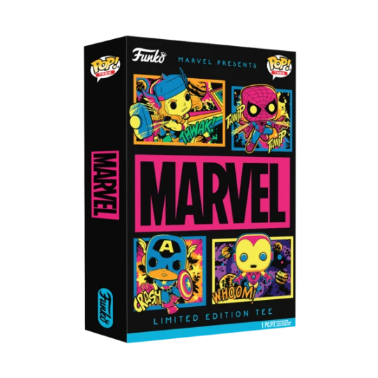 Marvel Blacklight Boxed Funko Pop! Tee