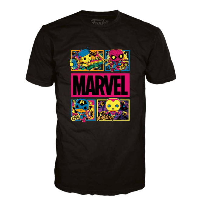 Marvel Blacklight Boxed Funko Pop! Tee