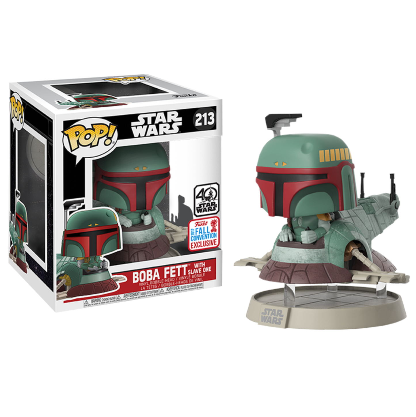 koolaz-ltd - Star Wars - Boba Fett in Slave 1 40th Anniversary Deluxe Pop! Vinyl Figure (2017 Fall Convention Exclusive) - Funko - Pop Vinyl