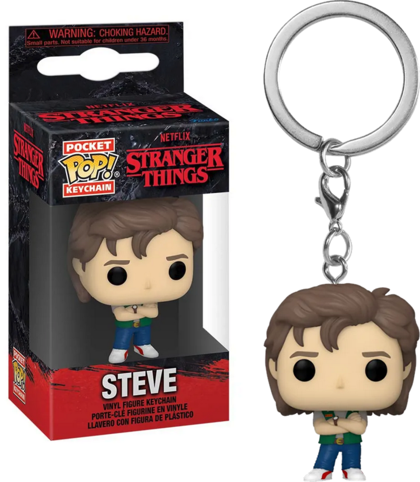 Stranger Things Season 4 Funko Pocket Pop! Vinyl Keychain Steve