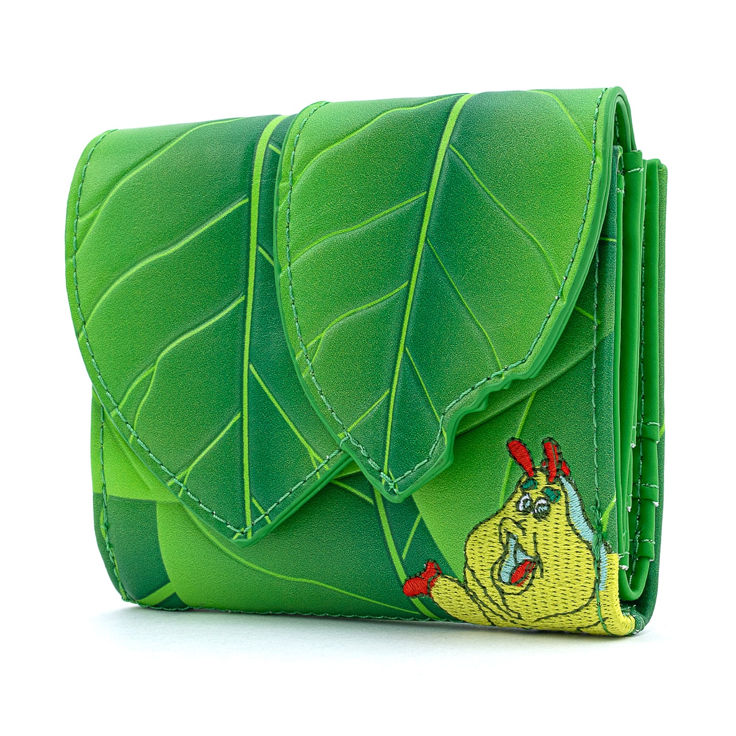 Loungefly x Disney Pixar A Bug’s Life Leaf 4” Faux Leather Flap Wallet