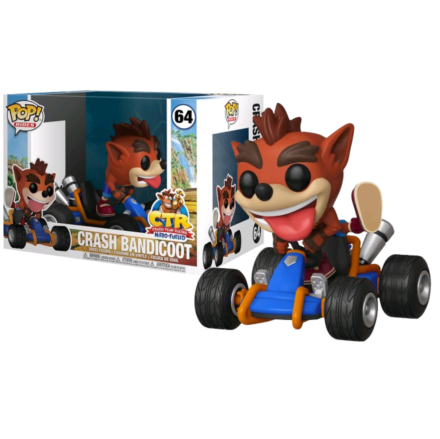 Crash Team Racing: Nitro-Fueled - Crash Bandicoot in Go-Kart Pop! Rides Vinyl Figure