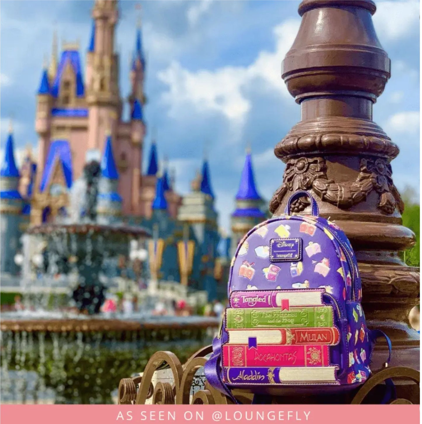 Loungefly x Disney Princess Books AOP Mini Backpack