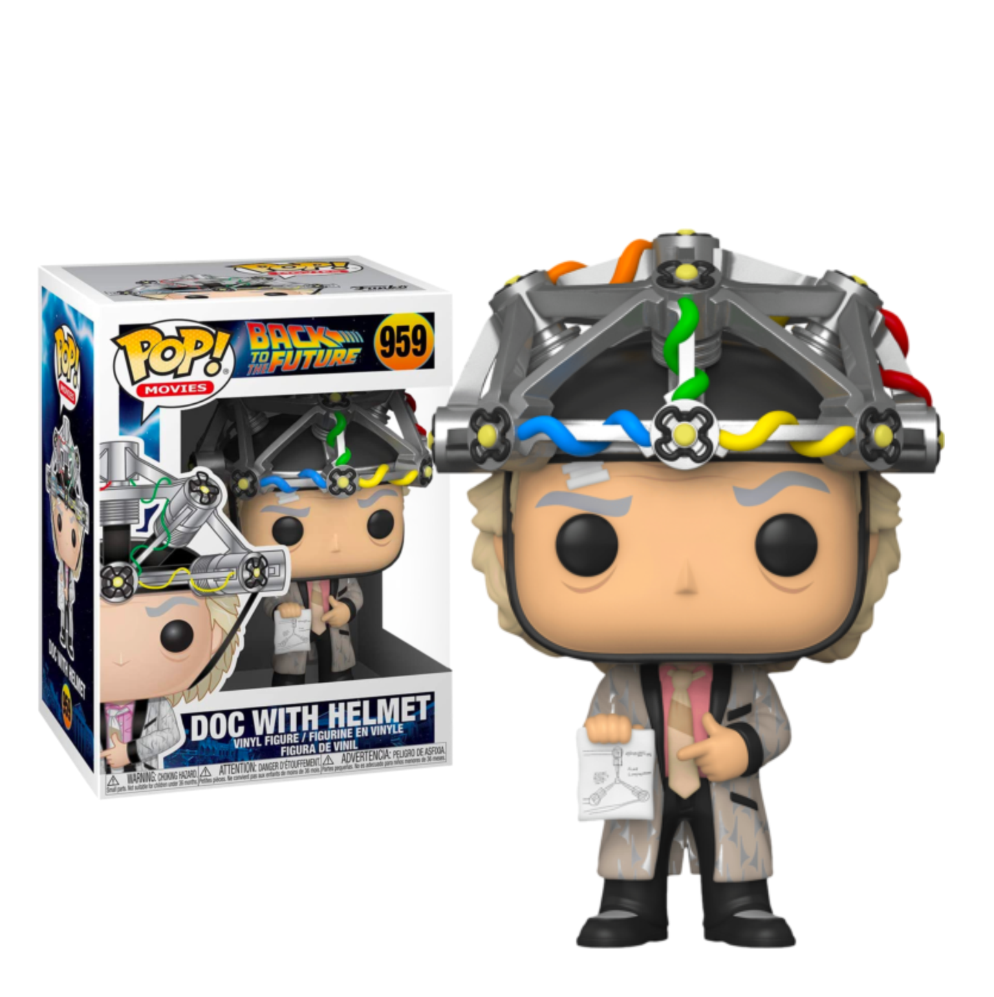 Back To The Future - Dr. Emmett Brown with Helmet Pop! Vinyl Figure