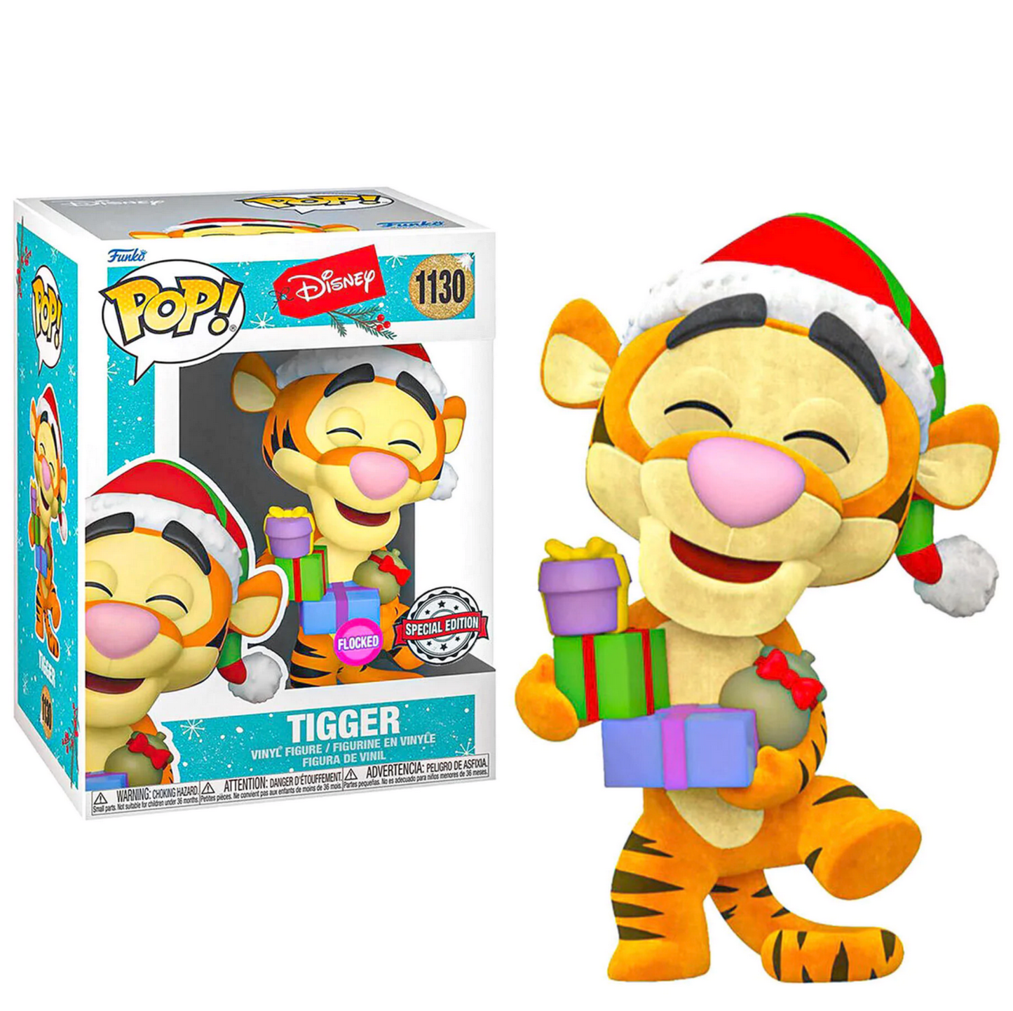 Disney Winnie The Pooh Holiday Tigger Flocked Special Edition Pop! Vinyl Figure