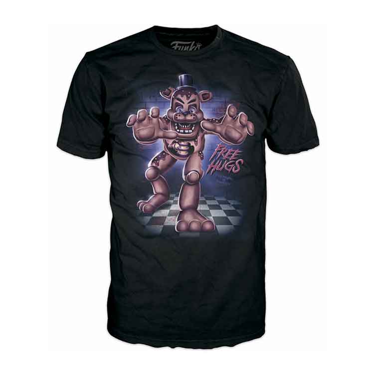 Five Nights At Freddys Freddy Fazbear Free Hugs Funko Pop! Tee