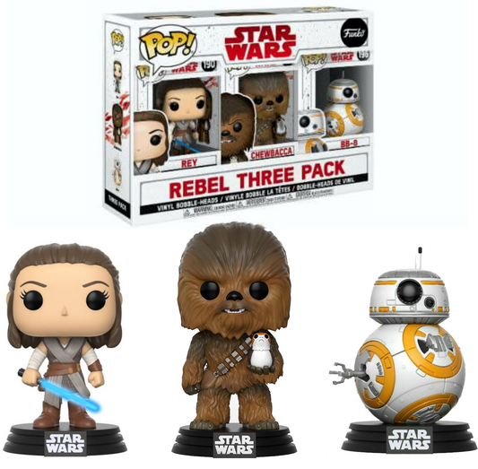 Star Wars The Last Jedi Good Guys Exclusive Funko Pop! Vinyl 3-Pack