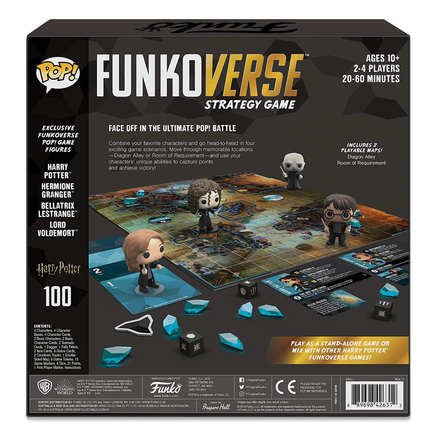 Harry Potter - Harry, Hermione, Bellatrix & Voldemort Pop! Funkoverse Strategy Game 4-Pack