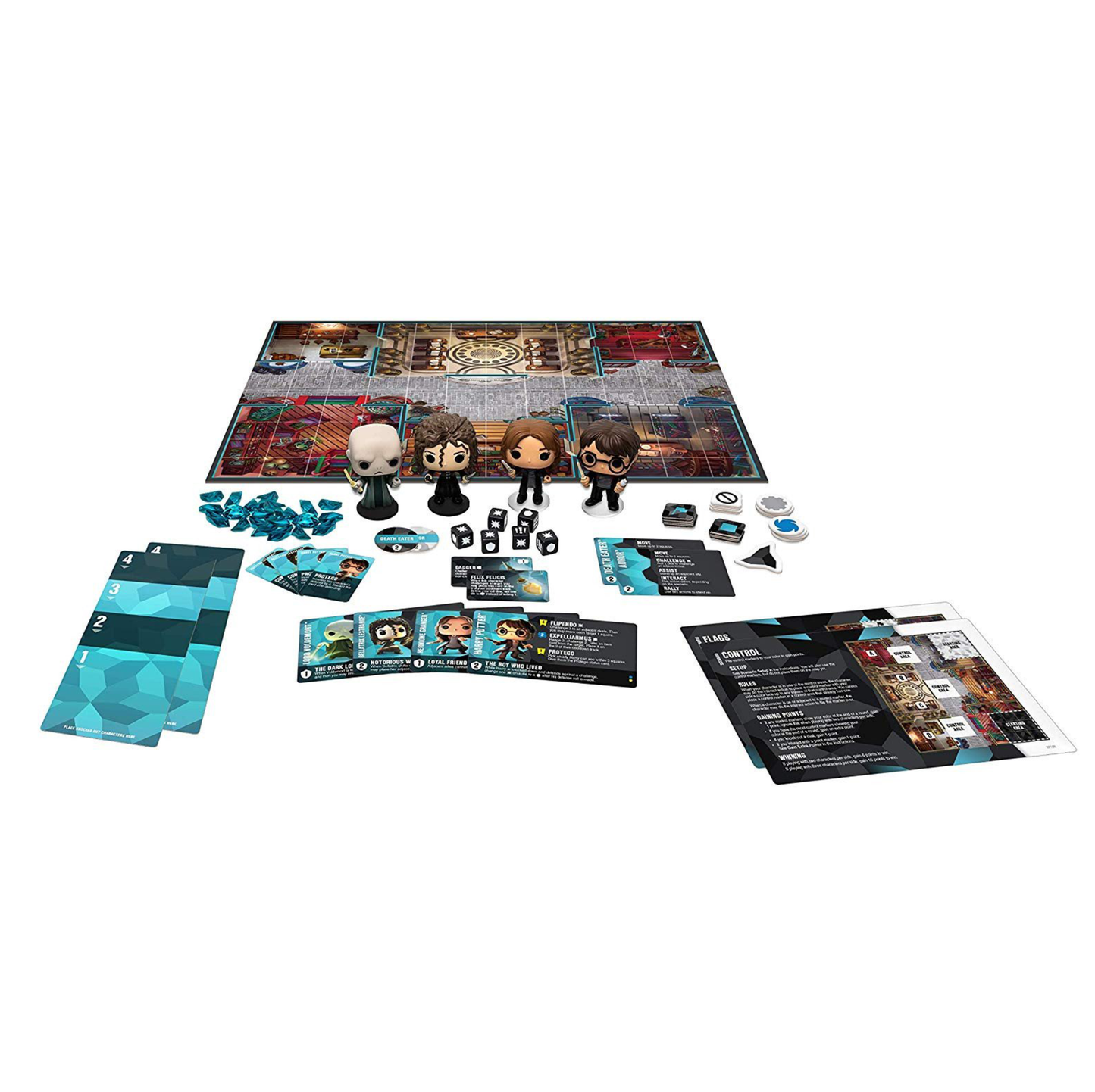 Harry Potter - Harry, Hermione, Bellatrix & Voldemort Pop! Funkoverse Strategy Game 4-Pack