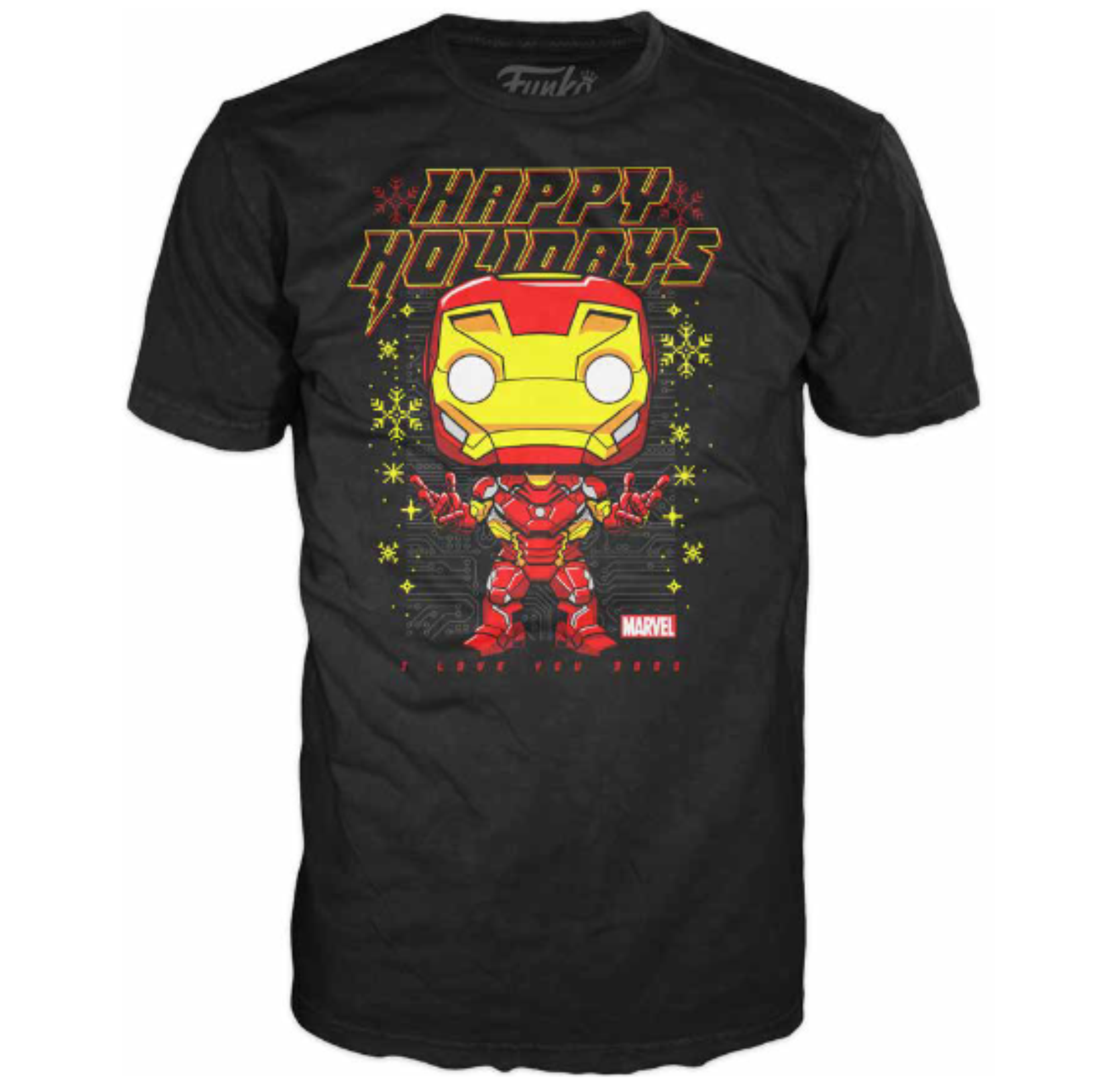Iron Man Happy Holidays Funko Pop T Shirt Koolaz Ltd iron-man-happy-holidays-funko-pop-t-shirt-koolaz-ltd