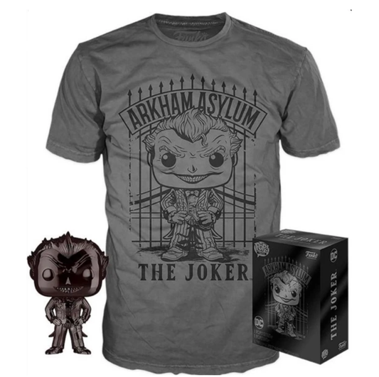 Batman: Arkham Asylum - The Joker Chrome Pop! Vinyl Figure & T-Shirt Box Set