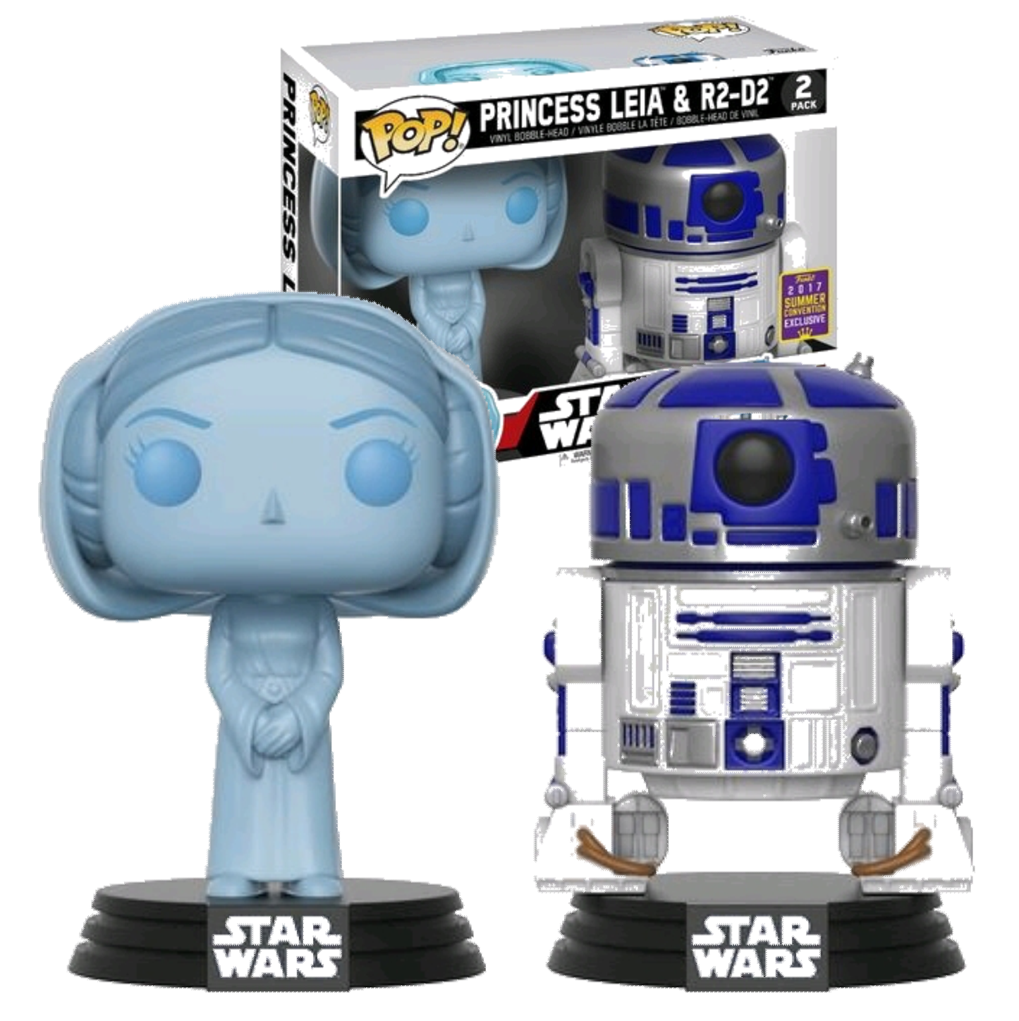 koolaz-ltd - Star Wars - Princess Leia & R2-D2 Pop! Vinyl 2-Pack 2017 SDCC Convention Exclusive - Funko - Pop Vinyl