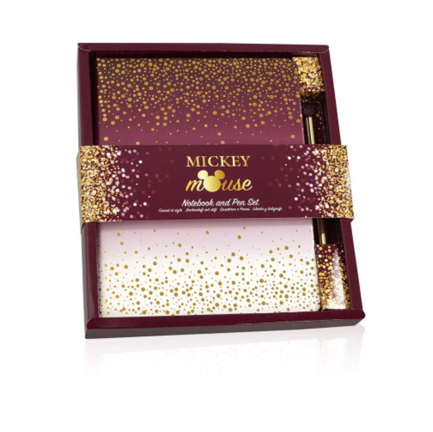 Mickey Mouse - Mickey Berry - Berry Glitter Notebook & Pen