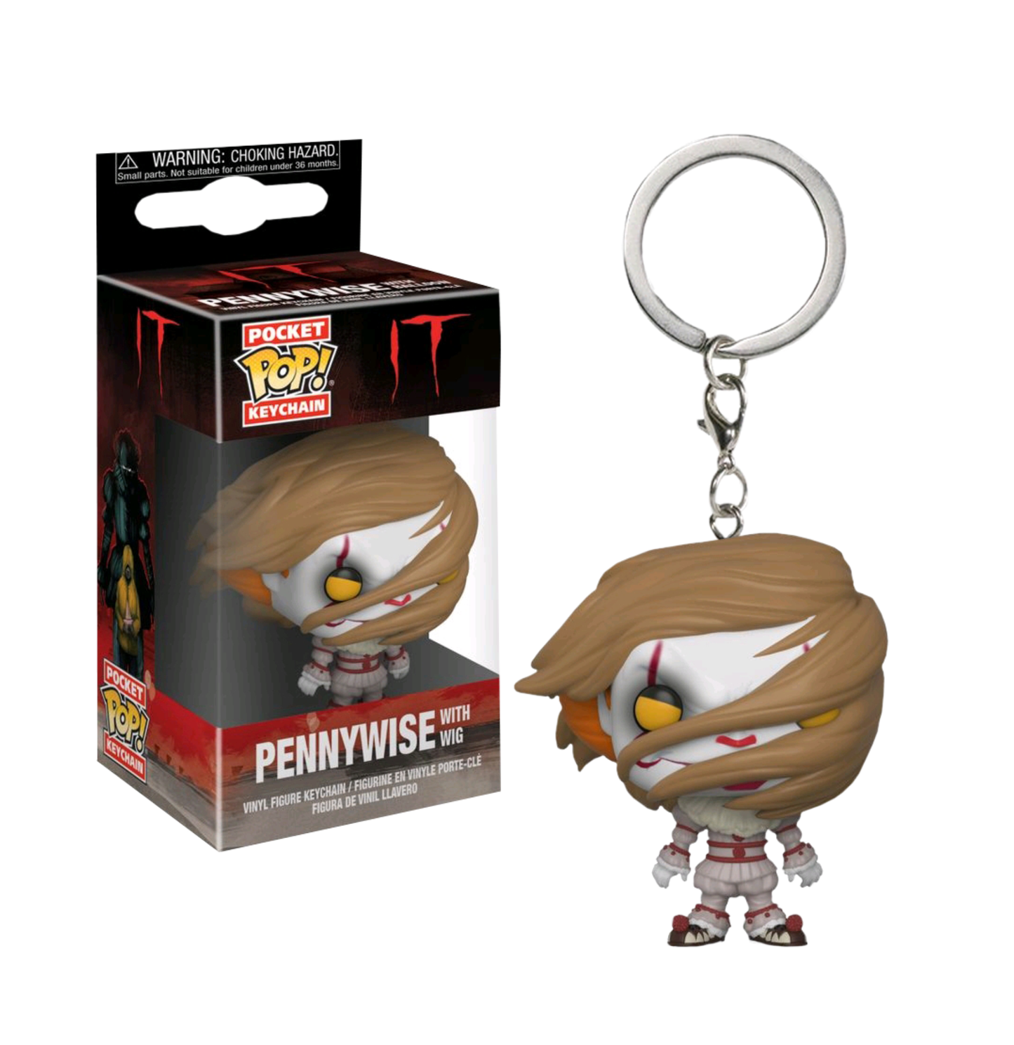 koolaz-ltd - IT (2017) - Pennywise with Wig Pocket Pop! Vinyl Keychain - Funko - Keychain