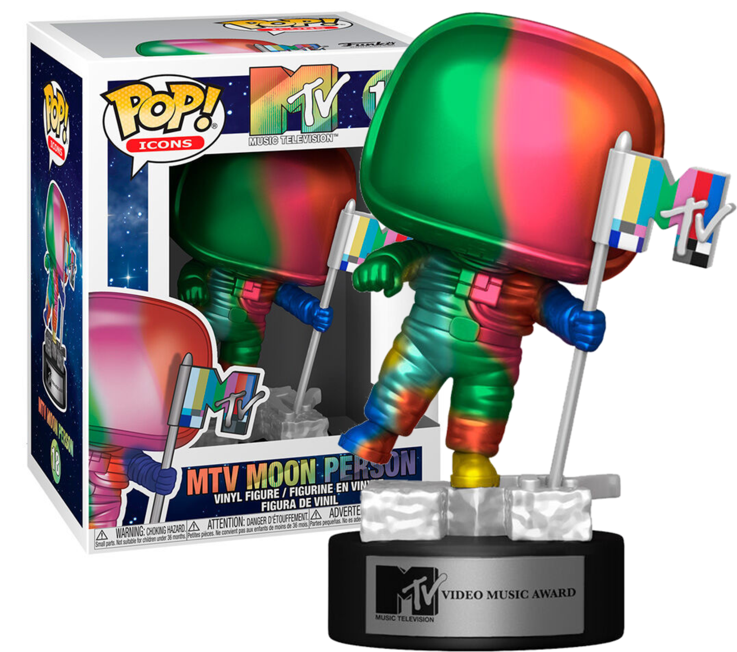 MTV - MTV Rainbow Moon Person Pop! Vinyl Figure