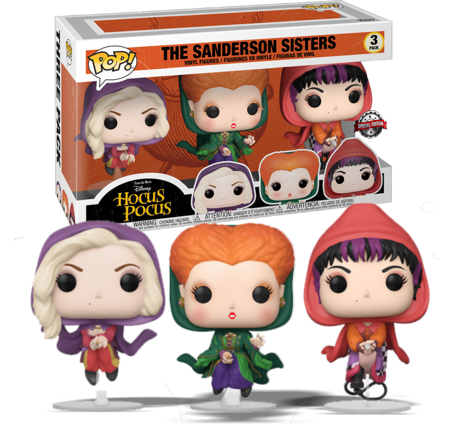 Hocus Pocus The Sanderson Sisters Special Edition Pop! Vinyl Figure 3-Pack