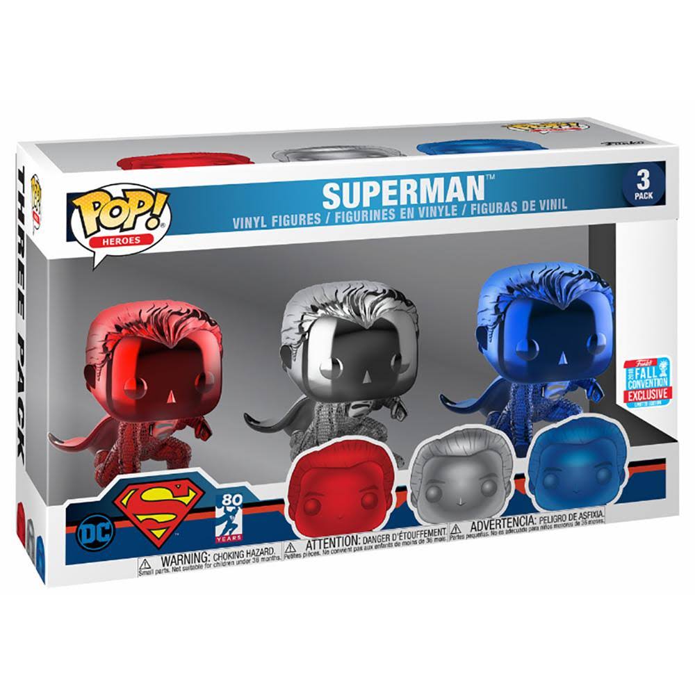Justice League 3PK Superman (Landing) (Chrome) Fall Convention 2018