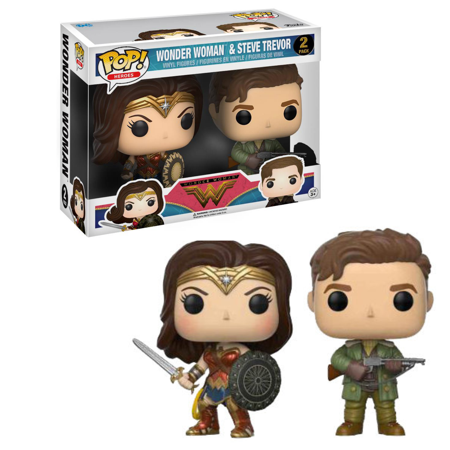 DC Wonder Woman & Steve Trevor Pop! Vinyl Exclusive 2 Pack