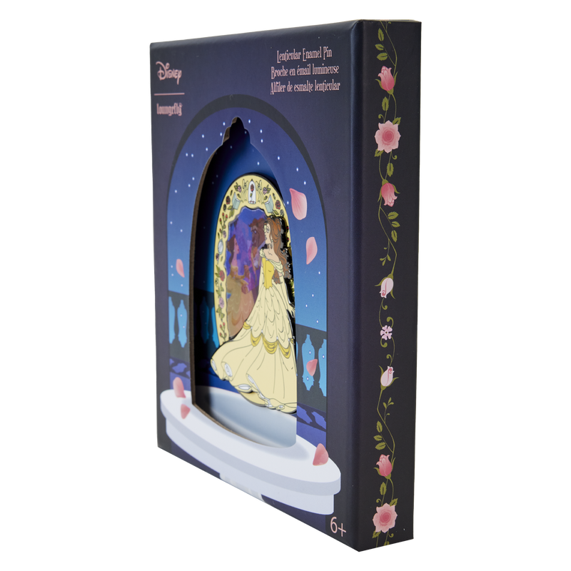 Beauty and the Beast Princess Series 3" Collector Box Lenticular Pin
