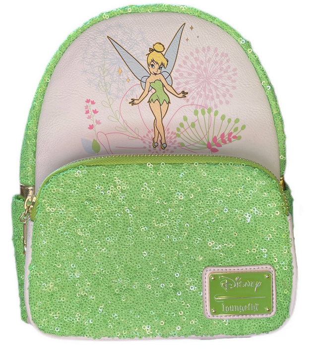 Loungefly x Disney Tinker Bell Sequin Mini Backpack ToyzNFun Exclusive