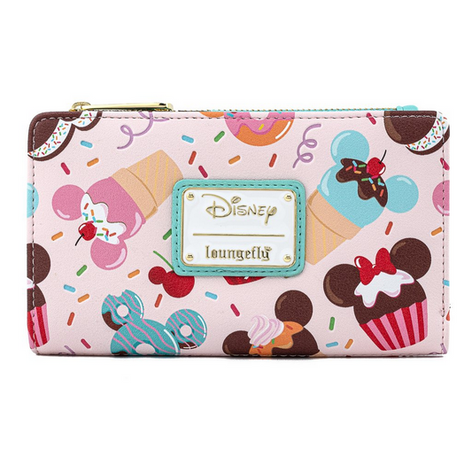 Loungefly x  Disney Mickey and Minnie Mouse Sweets Flap Purse
