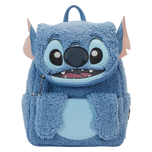Loungefly x Disney Stitch Plush Pocket Mini Backpack