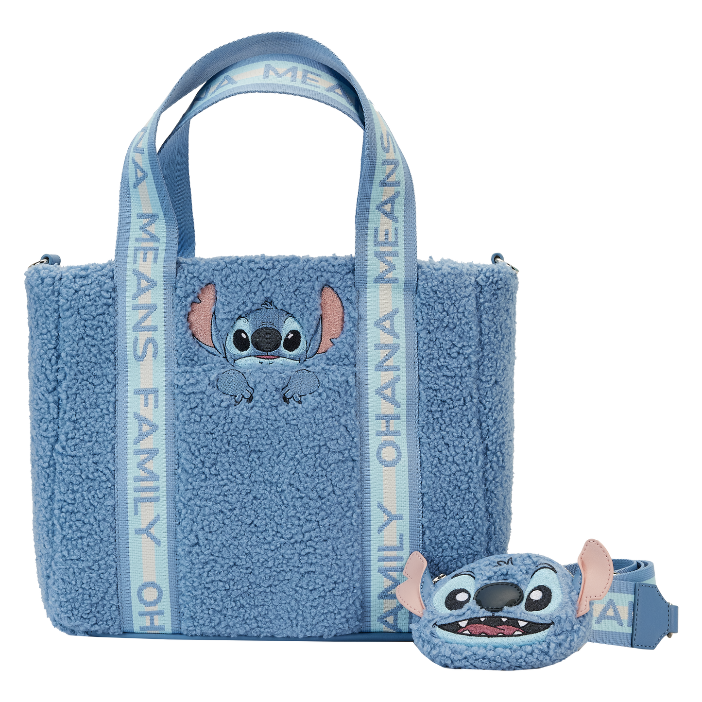 Loungefly x Disney Stitch Plush Tote Bag With Coin Bag